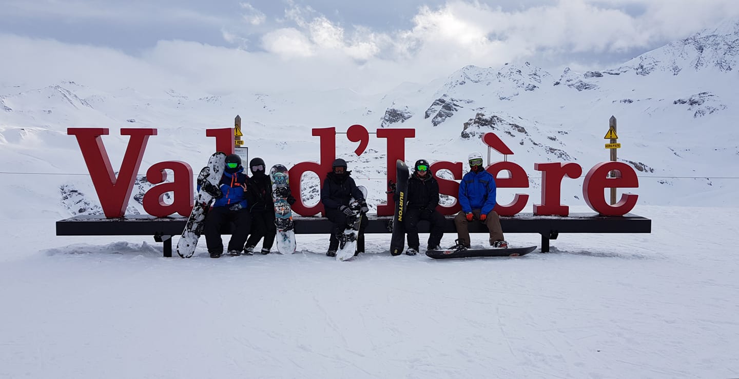 val disere snowboarding